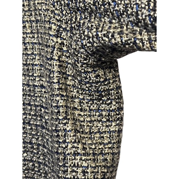 Van Heusen Studio Women Tweed Jacket XXL Black & White Raw Edges Preppy Office - Picture 5 of 16